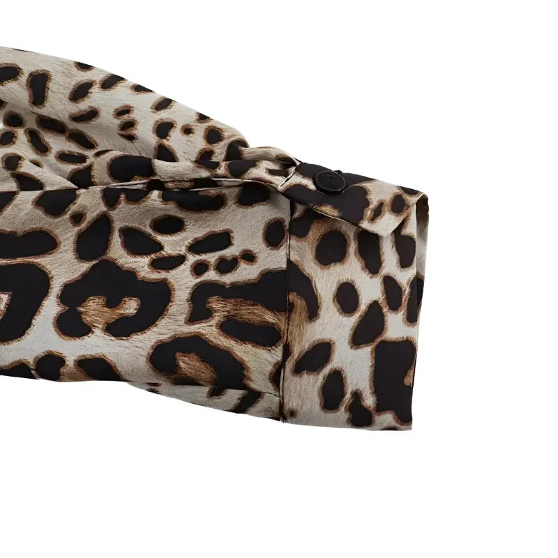 luipaardprint overhemd met lange mouwen - Bakkermode.nl