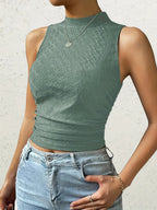 Tanktops borduurwerk ronde hals top - Bakkermode.nl