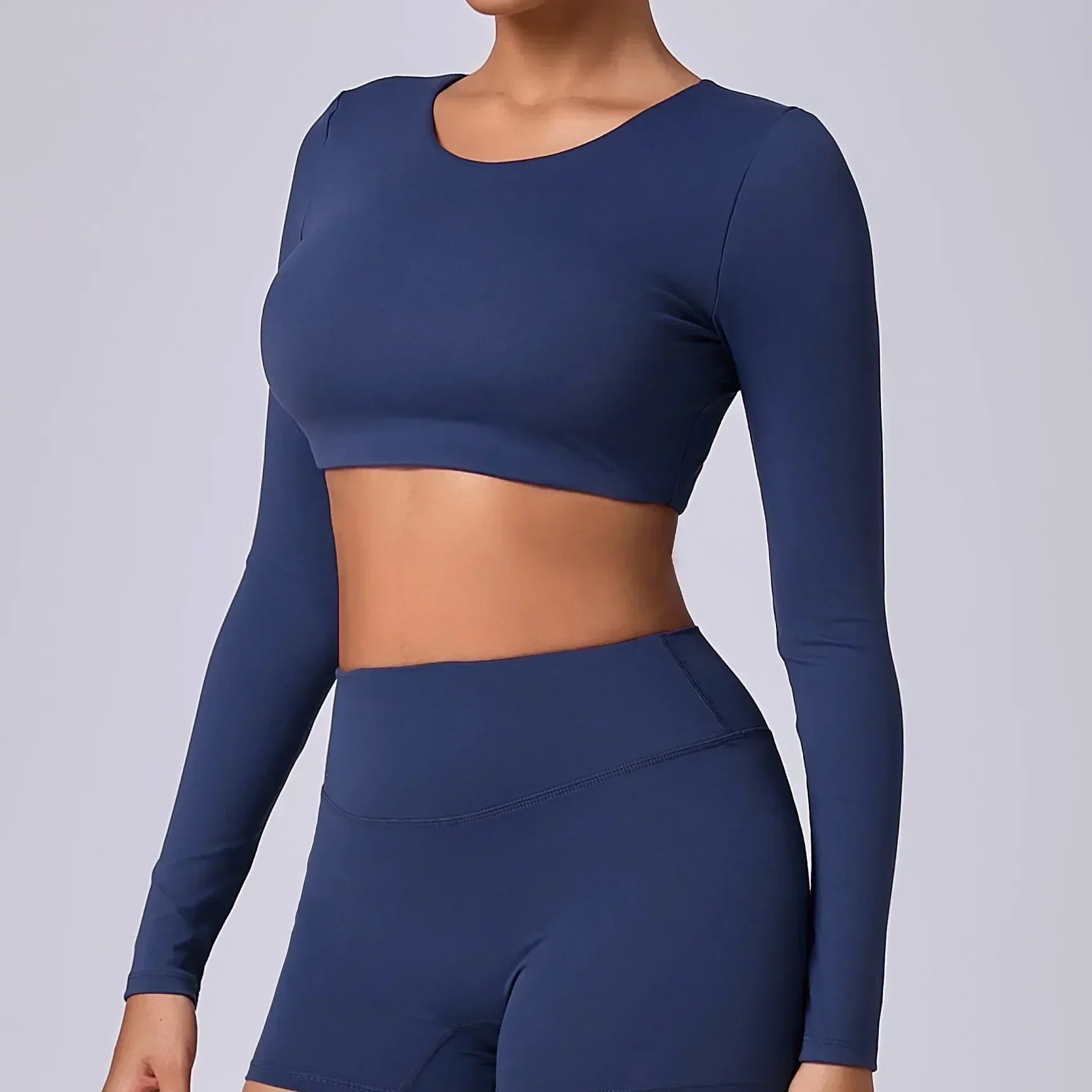 Dames cropped longsleeve top - stijlvolle activewear voor de sportschool en casual wear
