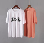 Trendy t-shirt met grafische print - Bakkermode.nl