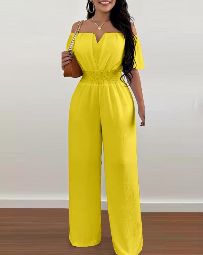 Jumpsuit - trendy off-shoulder damesoutfit