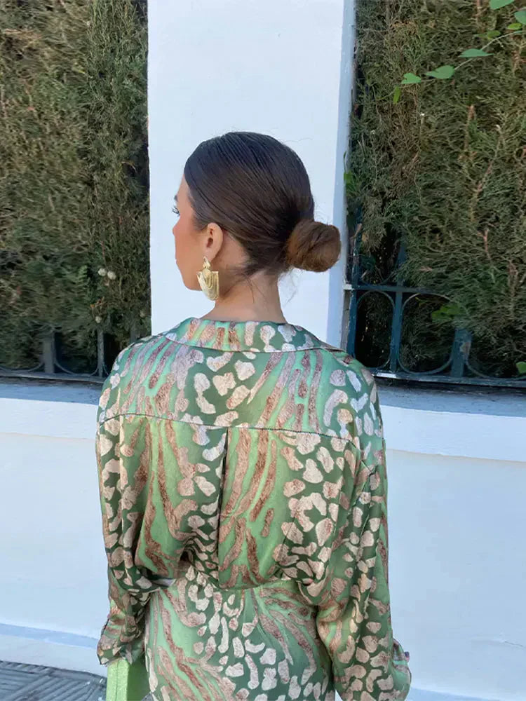 2-delige set van dameshemdjurk – stijlvolle blouse en rok ensemble voor speciale gelegenheden – relaxte elegantie