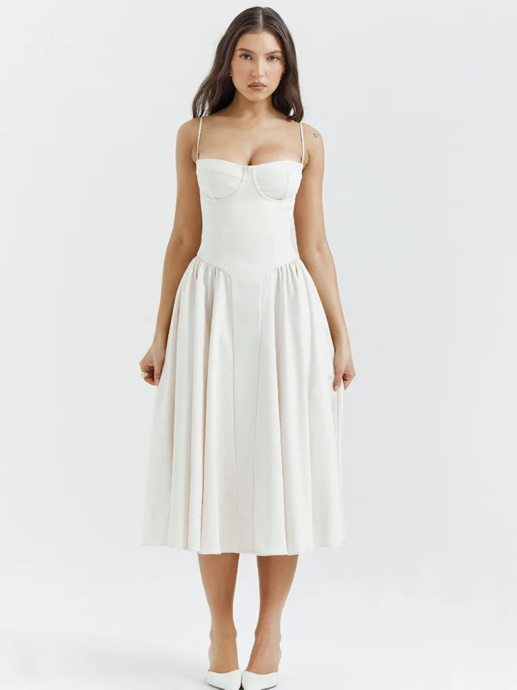 Strapless jurk met volle rok - Bakkermode.nl