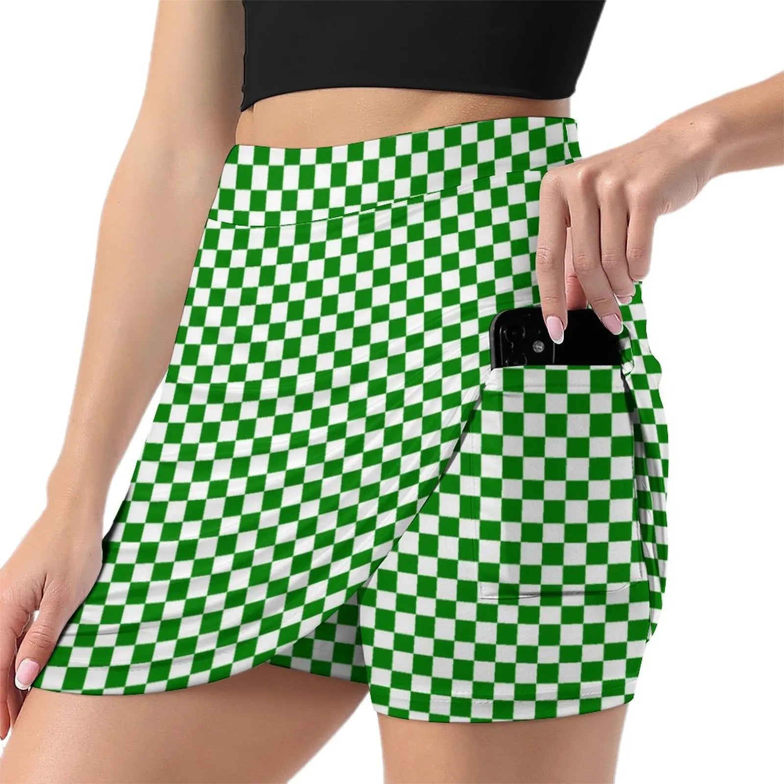 Geruite high-waist skort - Bakkermode.nl