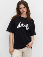 Trendy t-shirt met grafische print - Bakkermode.nl