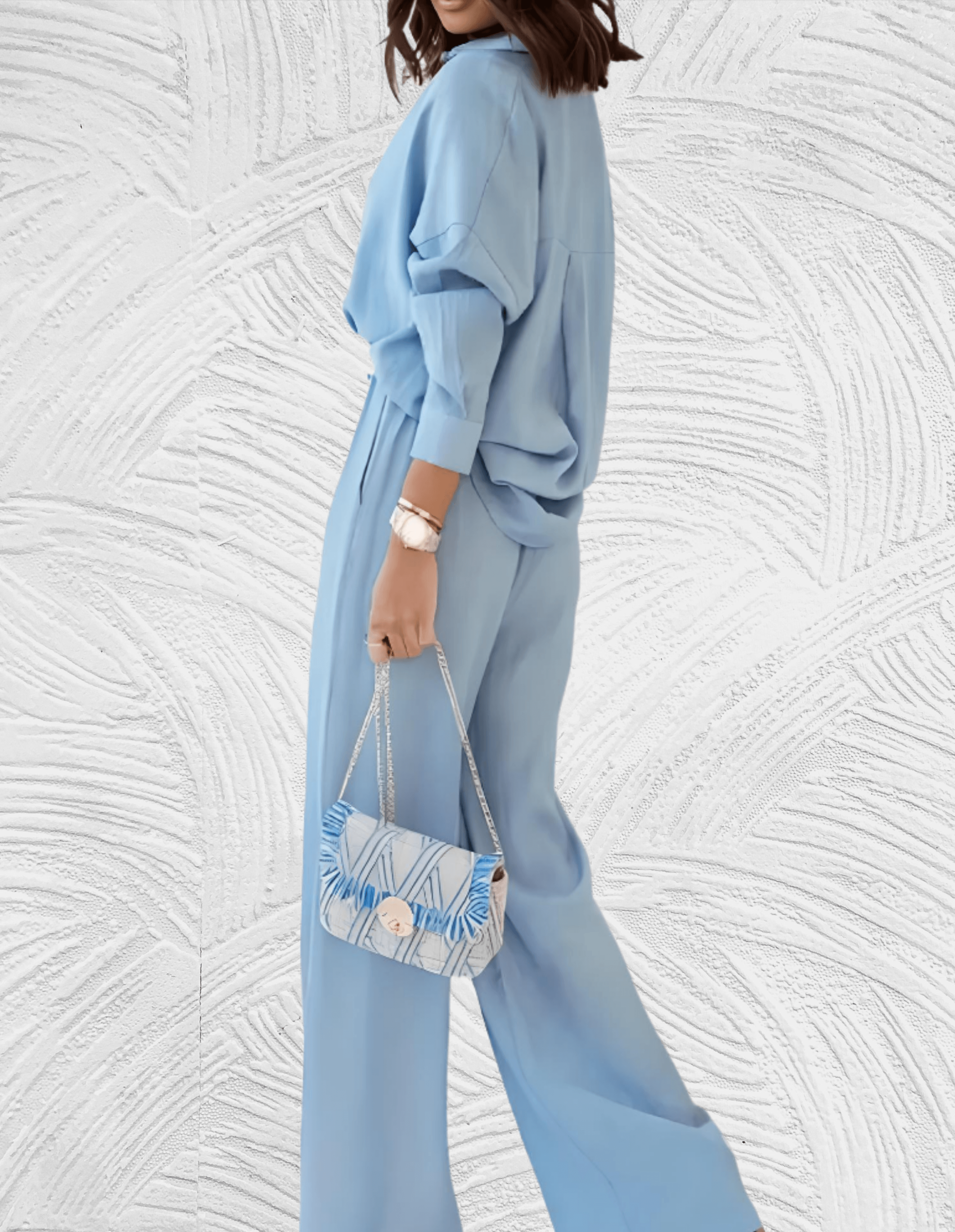 2-delige blouse en wijde broek set - stijlvolle damesoutfit