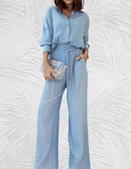 2-delige blouse en wijde broek set - stijlvolle damesoutfit