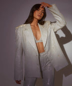 2-delige glitterset - schitterend grijze damesuitstraling