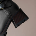 Winter leren enkellaarzen dames – zijrits en dikke hak - Bakkermode.nl