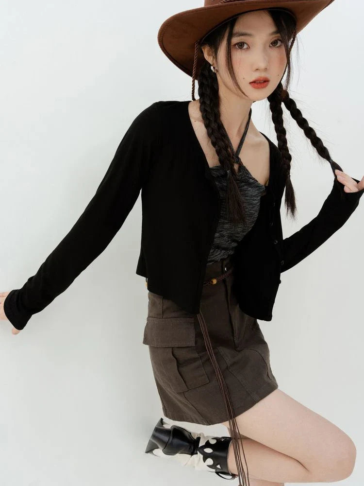 Utility mini rok met zakken - Bakkermode.nl