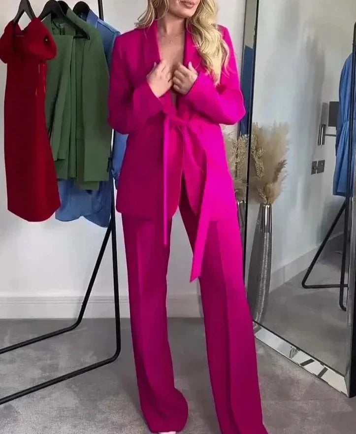 2-delig blazer set voor dames - stijlvolle kantooroutfit met broek