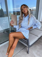 2-delige damesset met kantblouse en shorts - stijlvol en lichtgewicht zomeroutfit