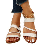 Platte sandalen met gesp voor dagelijks gebruik - Bakkermode.nl