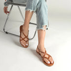 Sandalen met kruisbanden in meerdere kleuren - Bakkermode.nl