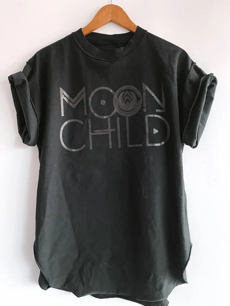 Moon child oversized t-shirt - Bakkermode.nl