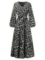 Lange luipaardprint jurk - Bakkermode.nl