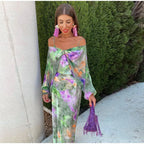 Maxi jurk - elegante bloemenprint avondjurk