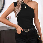 Zwarte tanktops elegante dunne top - Bakkermode.nl