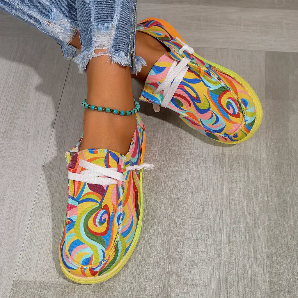 Dames multicolor instap sneakers - lichte en trendy schoenen voor casual momenten