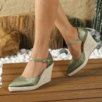 Dames wedge sandalen met bloemenpatroon - elegante hakken voor speciale gelegenheden