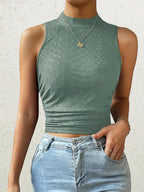 Tanktops borduurwerk ronde hals top - Bakkermode.nl