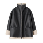 Faux fur winterjas - stijlvolle zwarte damesjack - Bakkermode.nl