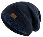 Gebreide beanie muts - gezellige dames slouchy wintermuts met zachte voering