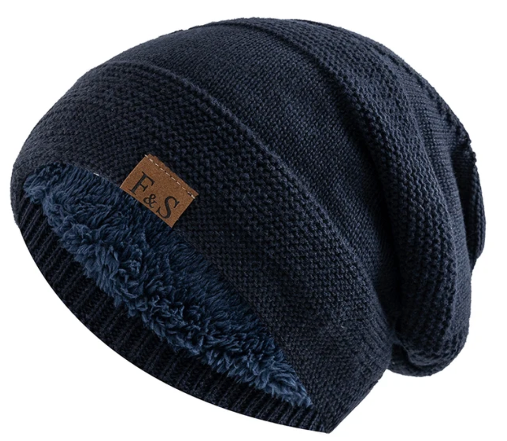 Gebreide beanie muts - gezellige dames slouchy wintermuts met zachte voering