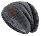 Gebreide beanie muts - gezellige dames slouchy wintermuts met zachte voering