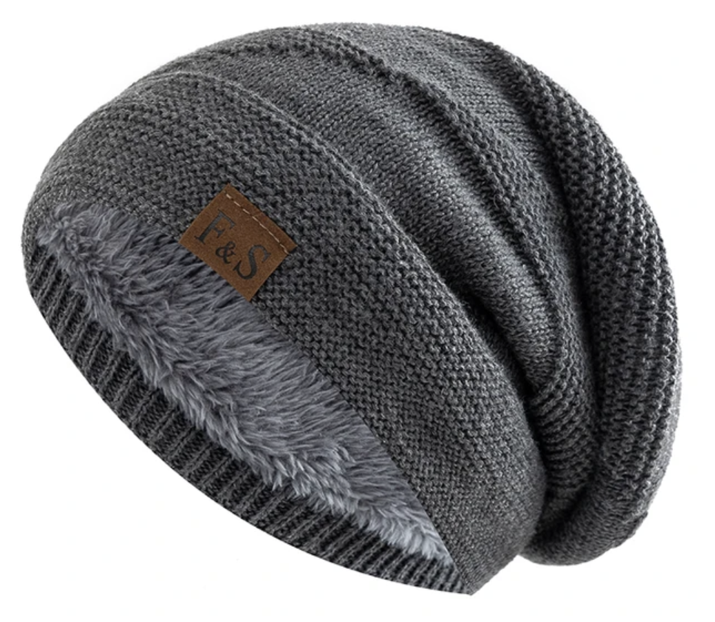 Gebreide beanie muts - gezellige dames slouchy wintermuts met zachte voering