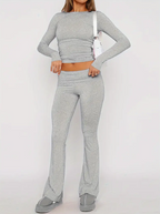 2-delige cozy flare set - stijlvolle dames loungewear