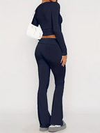 2-delige cozy flare set - stijlvolle dames loungewear