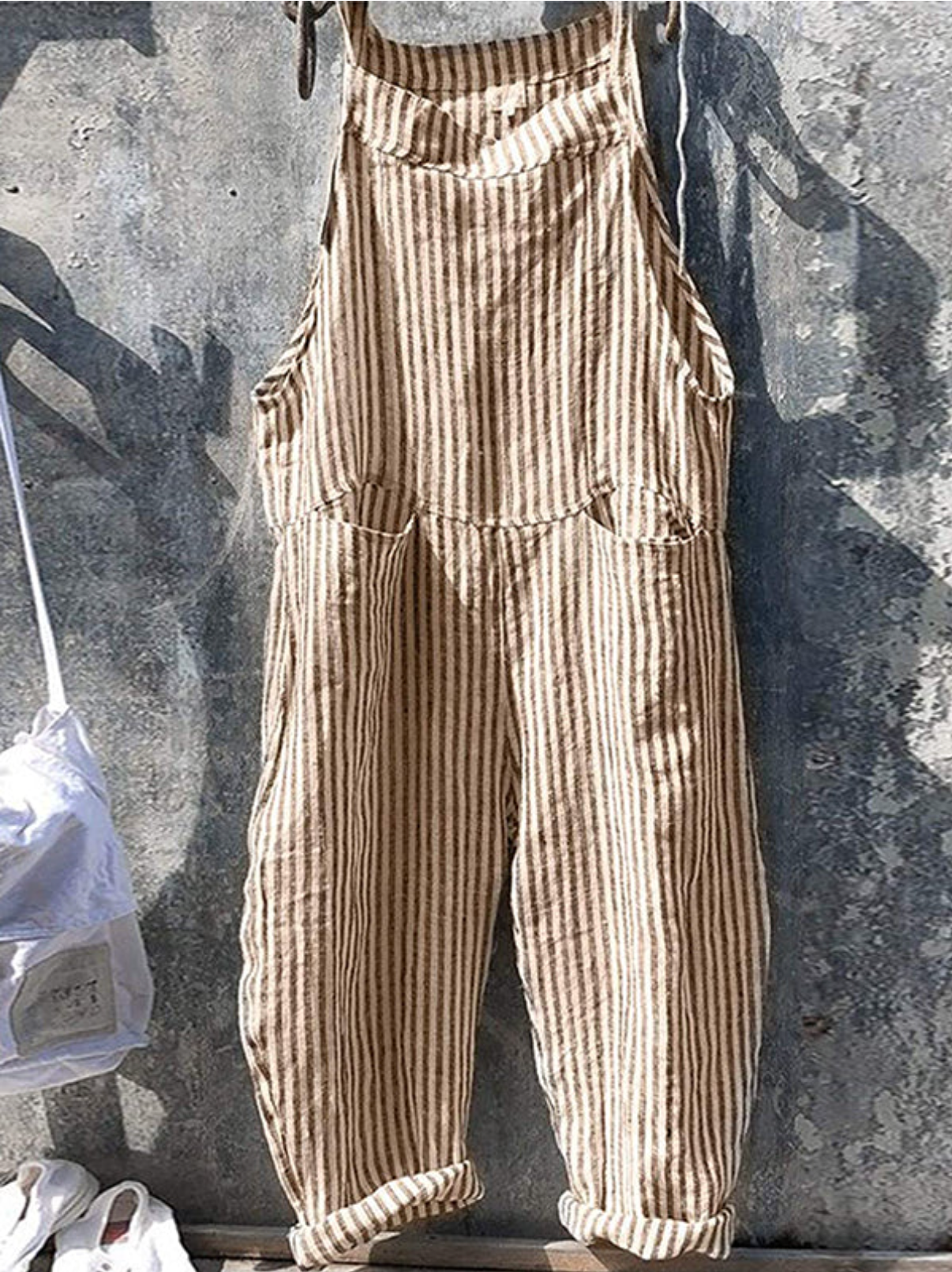Vrouwen gestreepte overalls relaxed fit casual jumpsuit - veelzijdige dagelijkse outfit