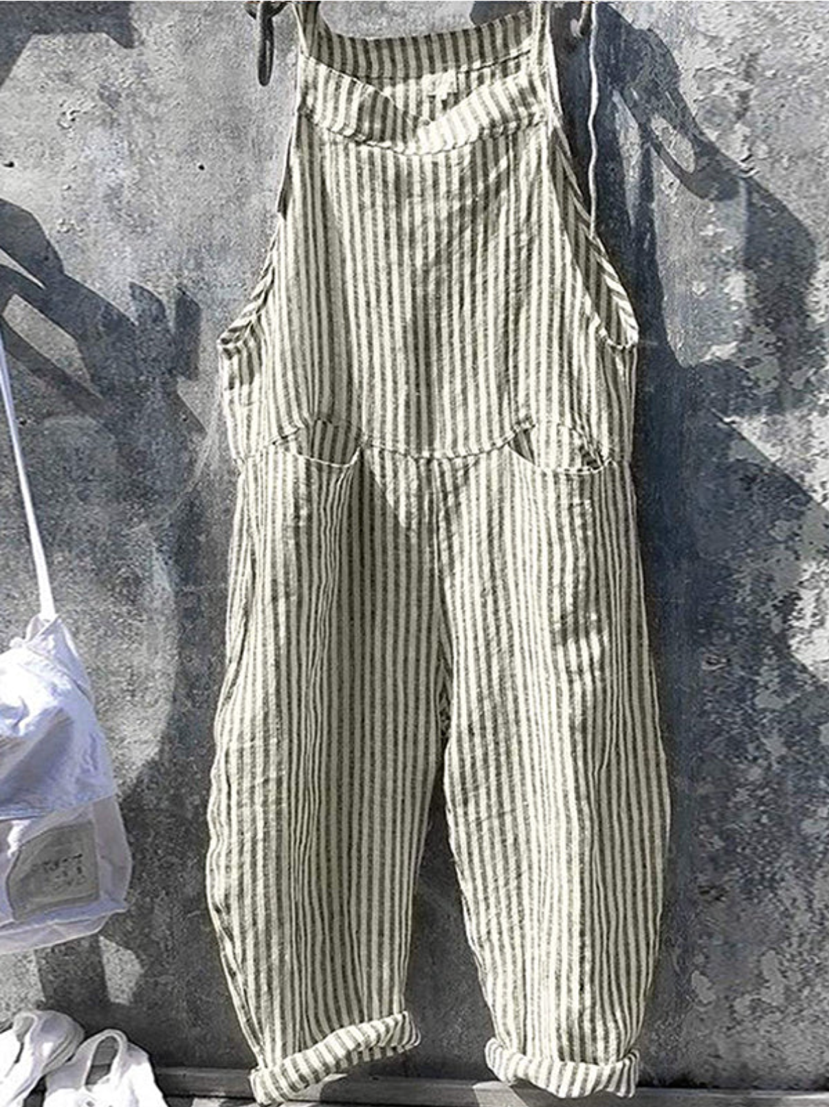 Vrouwen gestreepte overalls relaxed fit casual jumpsuit - veelzijdige dagelijkse outfit