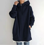 Lange oversized hoodie dames - warme sweater voor herfst en winter - Bakkermode.nl