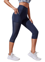 Capri sportleggings met mesh panelen - Bakkermode.nl