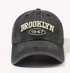 Retro Brooklyn geborduurde honkbalpet - Bakkermode.nl