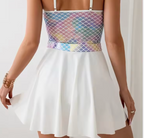 Zwierige minirok badpak met visschubben - Bakkermode.nl