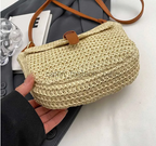 Gehaakte schoudertas met leren riem - Bakkermode.nl