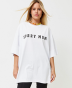 Sorry mom t-shirt met print - Bakkermode.nl