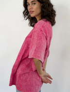 Oversized roze t-shirt - Bakkermode.nl
