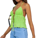 Groene haltertop - Bakkermode.nl