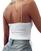Witte Camisole Top met Ruches - Bakkermode.nl