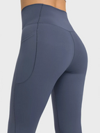 Naadloze blauwe sportlegging - Bakkermode.nl
