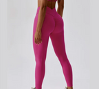 Roze scrunch naadloze legging - Bakkermode.nl