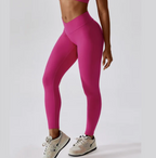 Roze scrunch naadloze legging - Bakkermode.nl