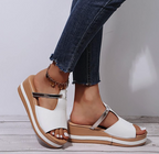 Witte sleehaksandalen - Bakkermode.nl