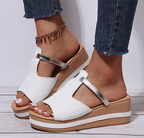 Witte sleehaksandalen - Bakkermode.nl