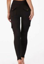 Zwarte cargo leggings - Bakkermode.nl