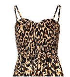 Maxi-jurk met luipaardprint en spaghettibandjes - Bakkermode.nl